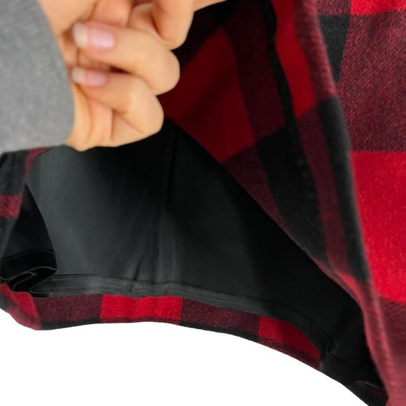 J Crew Red Black Large Plaid Wool Low Rise Mini Skirt Size 0 - Picture 4 of 7